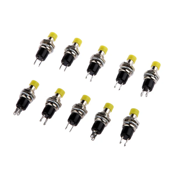 Clean Maxbell 20pcs Mini Momentary Push Button Switches Push on Release off Yellow Blue Fast