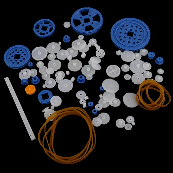 Carefully Designed Maxbell 90 Pieces Set Plastic Gears Rack Pulley Belt Worm Car Toy Models RC Part Accessories Premium Material