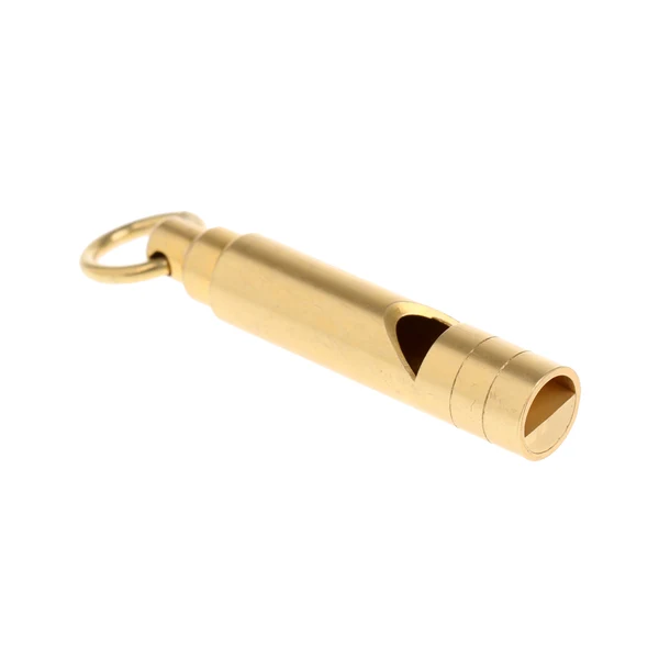 Convenient Maxbell Mini Pocket High Brass Safety Emergency Survival Whistle Key Chain for Outdoor Camping Hiking Genuine