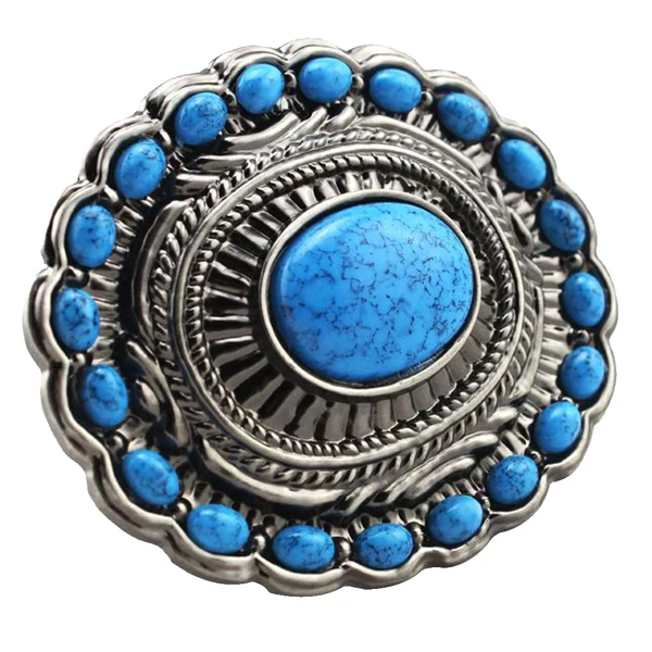 Authentic Maxbell Vintage Bohemia Cowboy Belt buckle Western Beryl Stone Jean Diamond Buckle Efficient