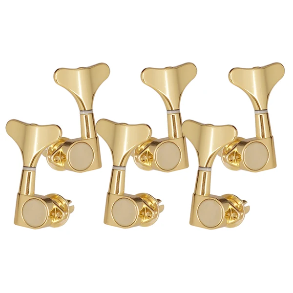 Trusted Maxbell Pack of 6 3L3R Alloy Electric Bass Tuning Pegs Closed Tuning Keys 2.2 x 1.09inch Gold Breathable