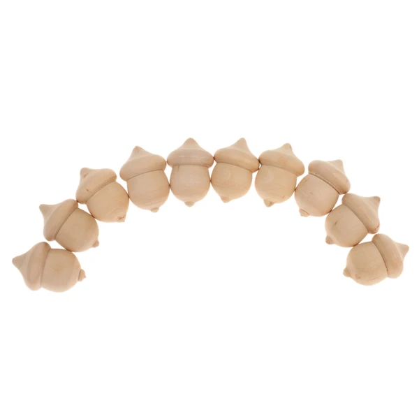 Minimalist Maxbell Novelty Wooden Acorns DIY Unfinished Wood Craft Wedding Party Pack of 20pcs Flexible