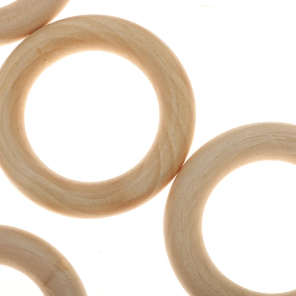 Green Maxbell 20 pieces lot 5.5cm Wood Ring Blank Loop Material DIY Painting Accessories Traditional