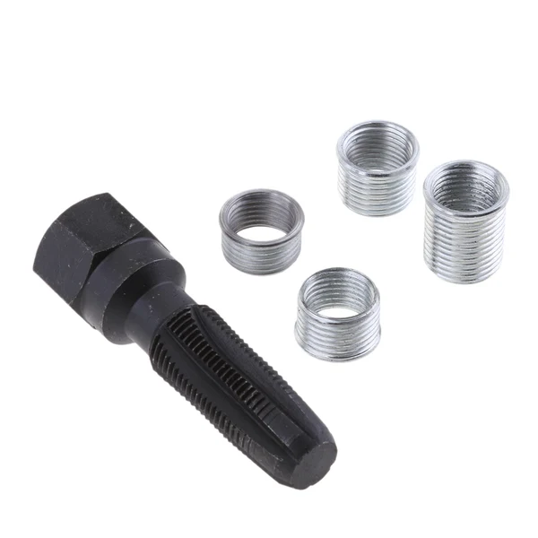 Traditional Maxbell 5 Pieces 14mm Spark Plug Rethreader Repair Tap Tool Reamer Inserts Kits Relaxed