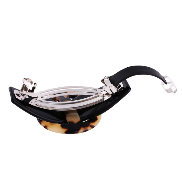 Advanced Maxbell Women's Leopard Pattern Spring Fastening Hair Pin Barrette Clip Ponytail Holder Hair Accessory Optimized