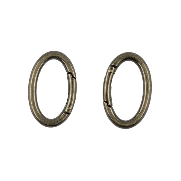 Smart Maxbell 4pcs Antique Silver Oval Carabiner Spring Snap Clip Hook Keychain Hiking Flexible