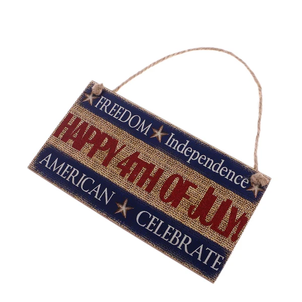 Exclusive Maxbell American USA Celebration Wooden Hanging Plaque Wood Sign -HAPPY 4TH of JULY Convenient