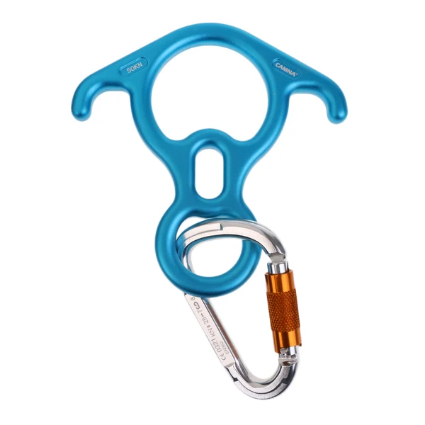 Versatile Maxbell 50KN Figure 8 Descender 25KN D-Ring Climbing Carabiner Hook Rappel Device Prestigious
