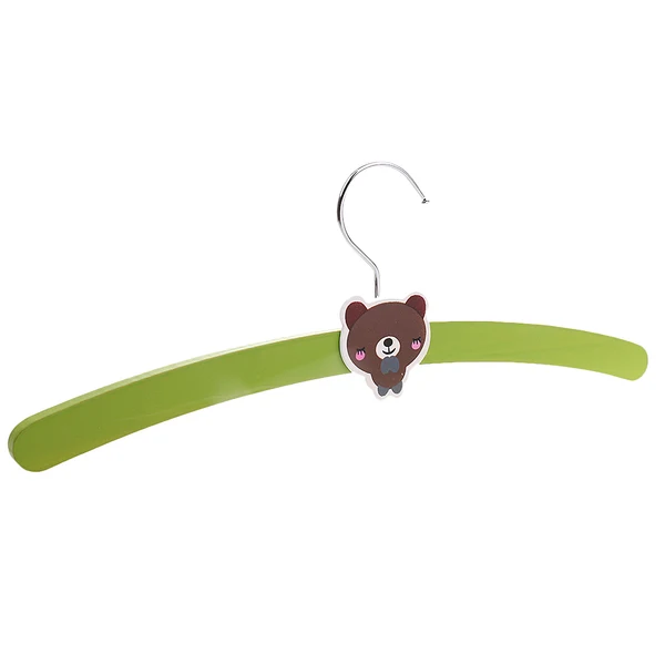 Dependable Maxbell Kids Baby Clothes Garments Trousers Shirt Skirt Safe Holder Hanging Accessory Wooden Cute Cartoon Design Hanger Green High-Quality