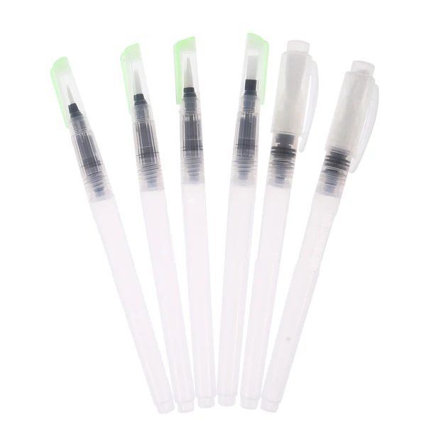 Stylish Maxbell Pack of 6 Reusable Water Brush Pen Watercolor Calligraphy Drawing Painting Pen Tool Set Prestigious