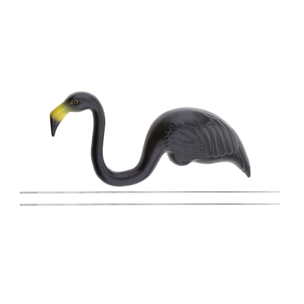 Sophisticated Maxbell 2 piece Plastic Flamingo Lawn Figurine Garden Grassland Decor Ornament Black Crafted