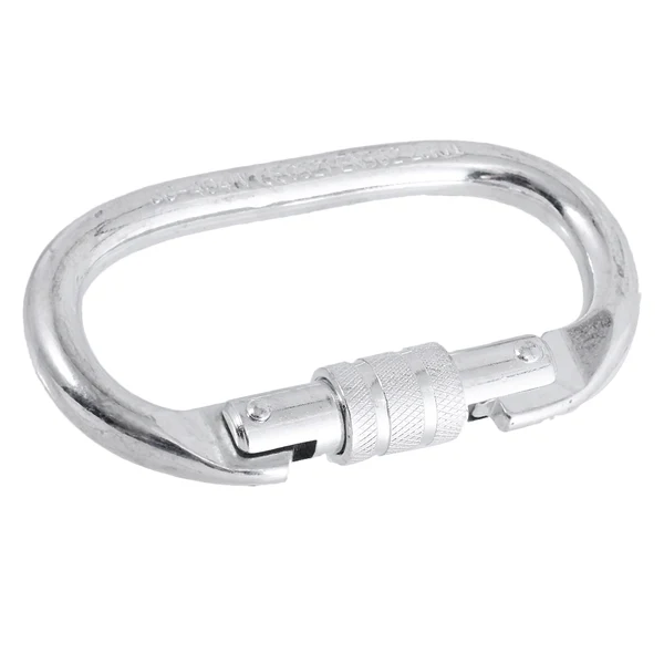 Safe Maxbell 25KN Oval Screw Lock Carabiner Zip Line Cable Trolley Rock Climbing Pulley Healthy