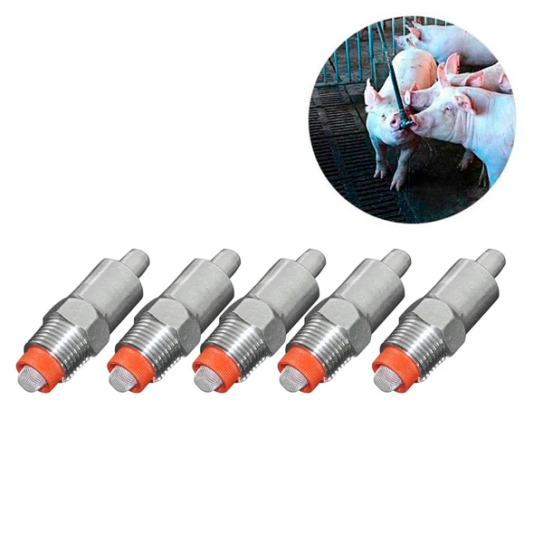 Exclusive Maxbell 5Pcs set Steel Thread Pig Hog Automatic Nipple Drinker Waterer Goat Dog New Fine