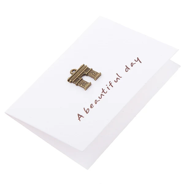 Lightweight Maxbell Pack of 10 Mini Triumphal Arch Metal Wedding Birthday Greeting Card with Envelopes Solid