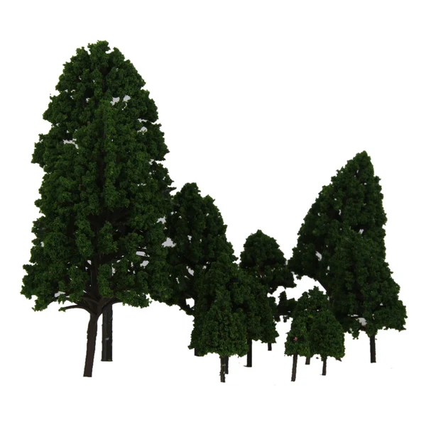 Efficient Maxbell 24 Light Dark Green Tree Model Train Railway Layout Park Scenery 2.5-16cm Consistent