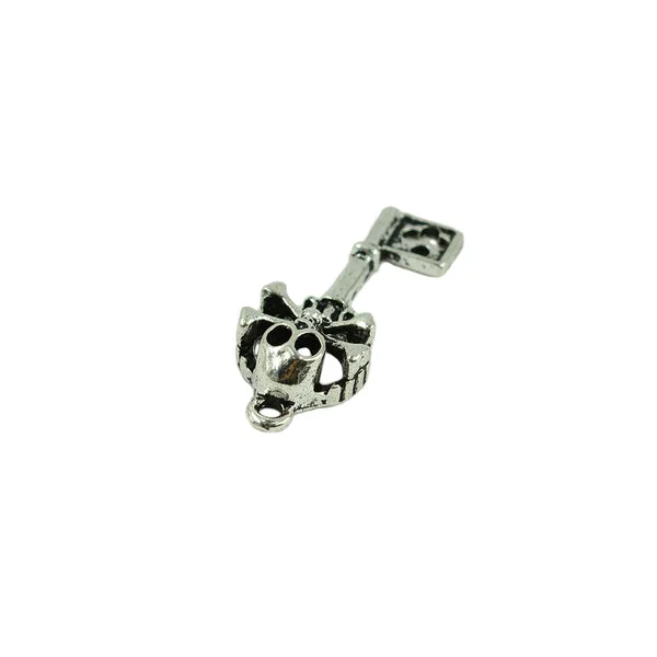 Sustainable Maxbell 30Pcs Punk Demon Skull Key Charms Pendant Jewelry DIY Making Tibetan Silver Efficient