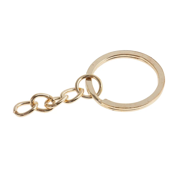 High-Performance Maxbell 50 Pieces 20mm Split Rings Chains Connector Blank Key Rings 4 Link Chain Alloy Gold Responsible