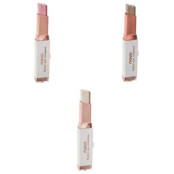 Smooth Maxbell 3pcs Beauty Dual-Color Shimmer Metallic Eye Shadow Makeup Pen Pencil Eyeshadow Eyeliner Liner Sticks Safe
