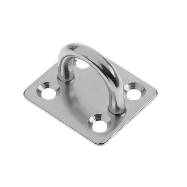 Relaxed Maxbell 304 Stainless Steel 6mm Square 5mm Oblong Pad Eye Plate Staple Ring Hook Excellent