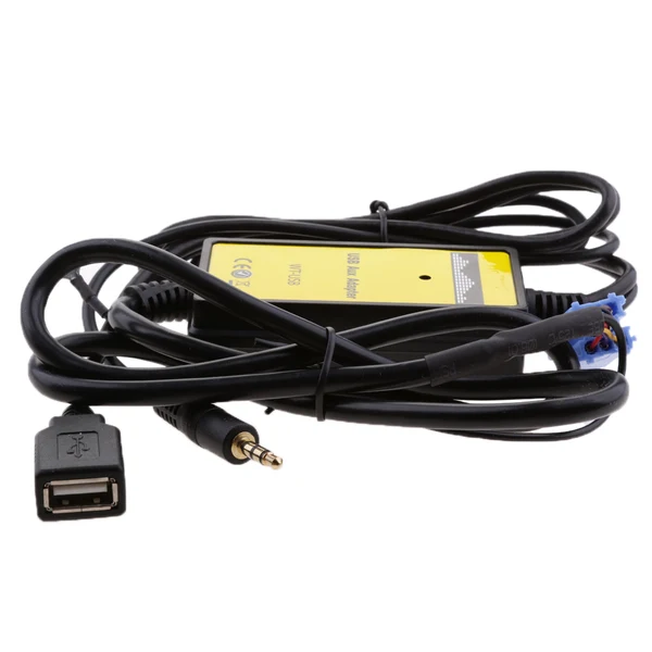 Stylish Maxbell Car 3.5mm MP3 Player AUX In Interface Adapter with USB For VW Seat Vario Skoda Octavia Ford Practical