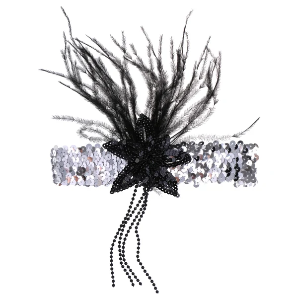 Efficient Maxbell Retro Shiny Sequin Feather Flower Headband Headpiece Party Fancy Dress Modern