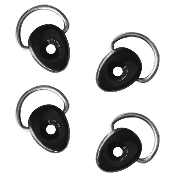 Practical Maxbell 4 Pieces Kayak Canoe Boat D Ring Tie Down Loop Safety Deck Fitting Accessories User-Friendly