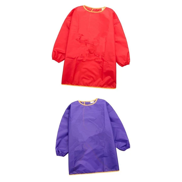 Relaxed Maxbell Child Kids Long Sleeve Apron Drawing Cooking Art Smock Size M Purple Red Fine Crafted