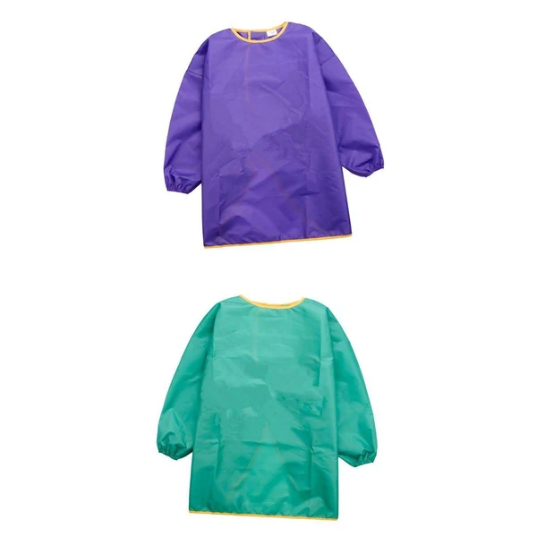 Secure Maxbell Unisex Apron Drawing Painting Smock Kids Child Craft Art Purple Green M High-End