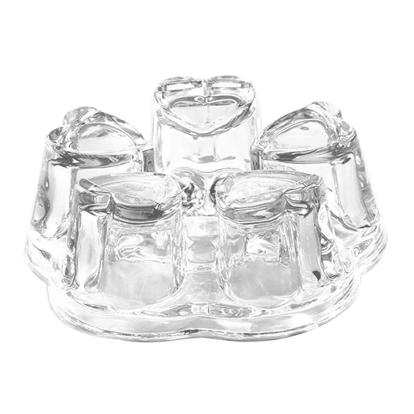 Convenient Maxbell 2pc Creative Glass Tea Pot Warmers Heaters Foundation for Teapots Work Clear Casual