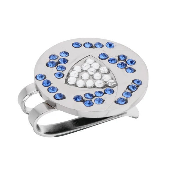 Powerful Maxbell Zinc Alloy Bling Rhinestone Golf Hat Cap Visor Clip and Magnetic Ball Marker Golf Accessories Genuine