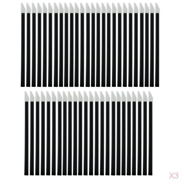 Casual Maxbell Maxbell Disposable Convenient Use Lip Brush One-Off Lipbrush Wands Lip Lipstick Gloss Applicator Makeup Tool Brush Pack of 150PCS Black Flexible