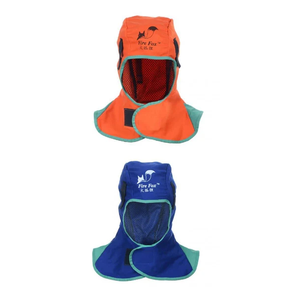 Environmentally Friendly Maxbell 2 Piece Welders Welding Work Helmet Protective Hood Flame Retardant Hat Orange Blue Flexible