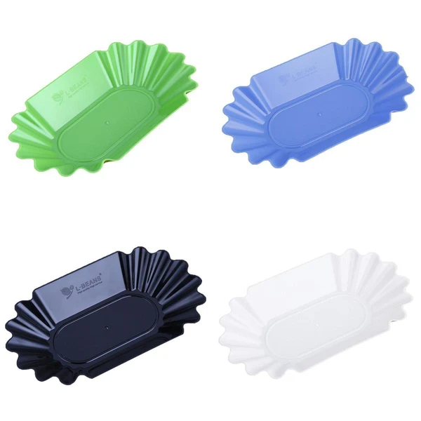Minimalist Maxbell 4 Set Plastic Plate Snack Serving Tray Oval Coffee Bean Tray Coffee Cupping Certified