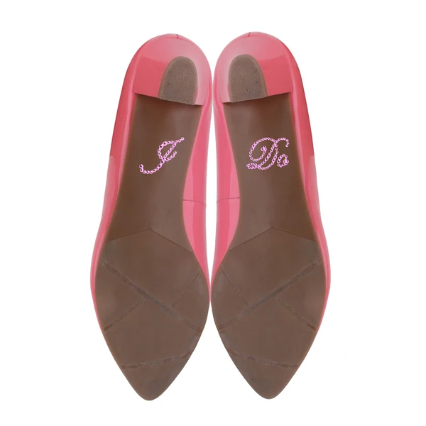 Premium Material Maxbell Pink I Do Blue Me Too Rhinestone Wedding Bridal Groom Shoes Stickers High-End