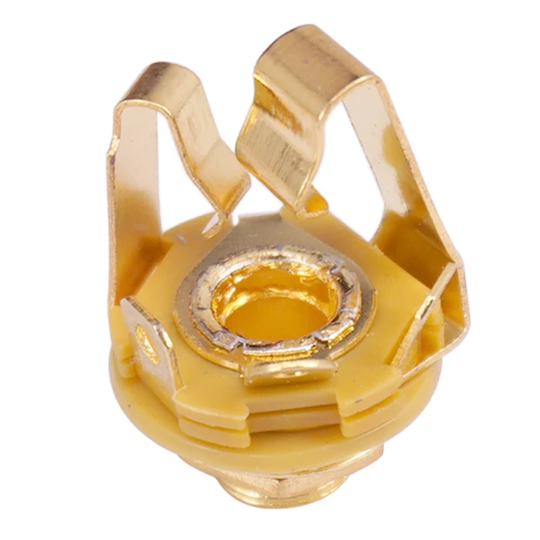 Reusable Maxbell 2Pcs 1 4 Stereo Input Jack Socket Electric Guitar Bass Active Pickup Output Golden Music Accessory User-Friendly