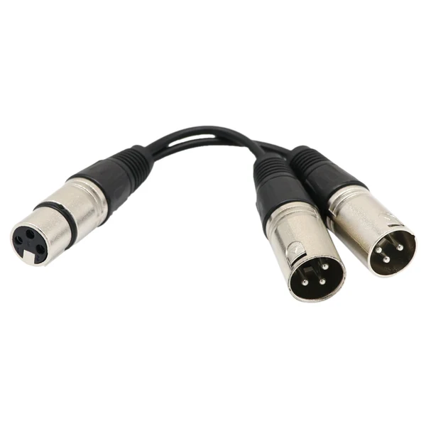 Functional Maxbell 2 Pieces XLR Female to 2 Male Pro Audio Microphone Cable Splitter Cord Sophisticated