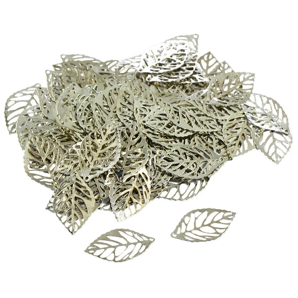 Soft Maxbell 300 Pieces Tree Leaf Filigree Hollow Pendant DIY Jewelry Making Findings Elite