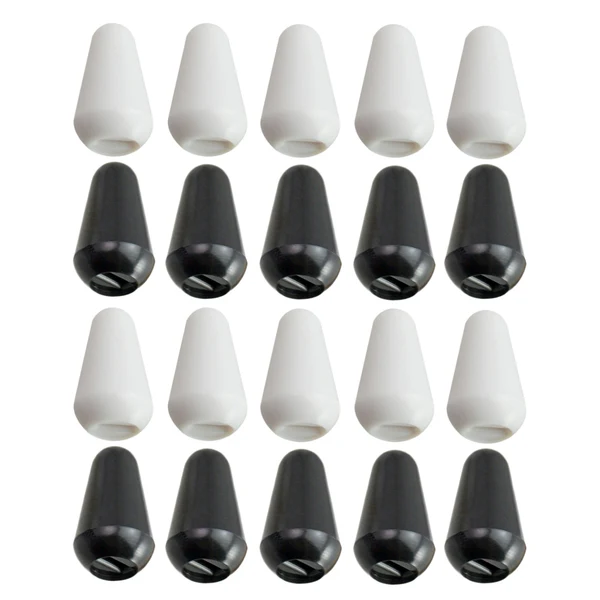 High-Quality Maxbell 10Pcs White 4mm Plastic Toggle Switch Tips Knobs Cap for ST SQ Electric Guitars Refined