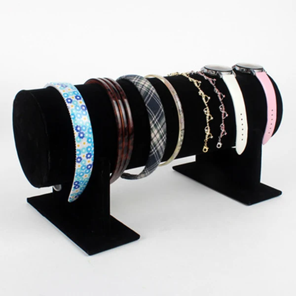 Exceptional Maxbell 2 Pieces Velvet T-Bar Headband Holder Retail Shop Jewelry Display Stand Rack Pure