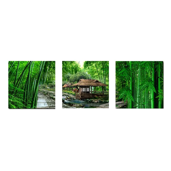 Easy-to-Use Maxbell 1 Set of 3PCS Canvas Painting for Home Bedroom Cafe Hotel Room Wall Art Wall Decor Paintings Life In Forest Print Charms 30cm Expertly Made