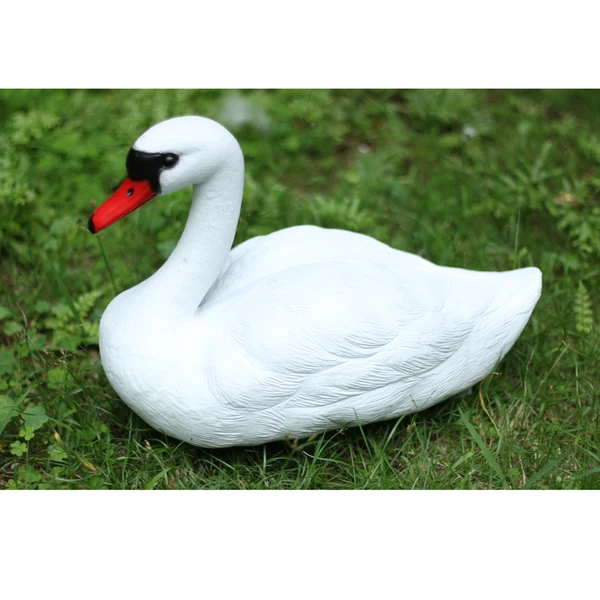 Fast Maxbell 4 Piece Plastic Lifesize White Swan Decoy with Floating Keel Wildfowler Decoy 35cm Authentic