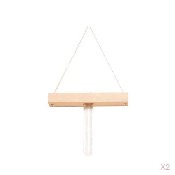 Comfortable Maxbell Maxbell 2Pieces Hanging Clear Glass Plant Terrarium Test Tube Flower Vase For Home Garden Decor Durable