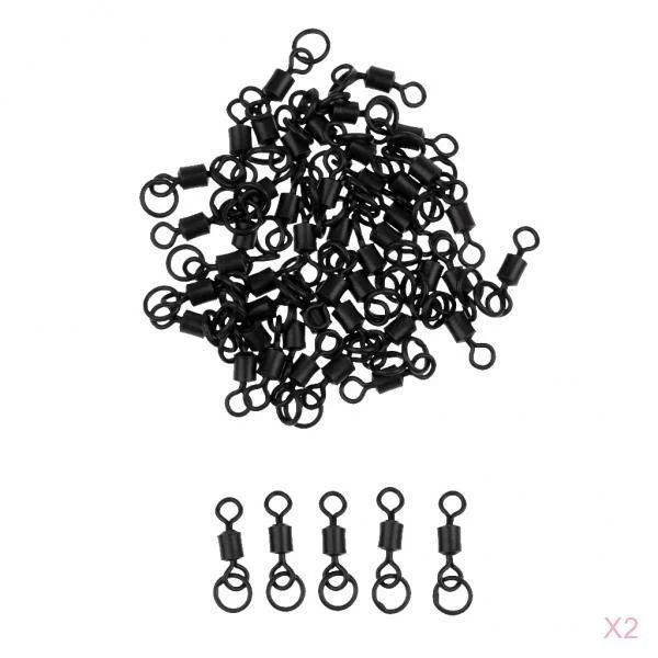 Reliable Maxbell 2 X 50Pcs Fishing Swivels Hook Ring Swivels Carp Fishing Tackle Ronnie Rigs Fine