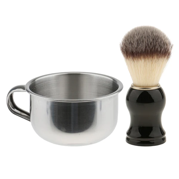 Professional Maxbell Barber Shave Set Men's Shaving Brush Soap Mug Bowl Facial Beard Cleaning Premium Material