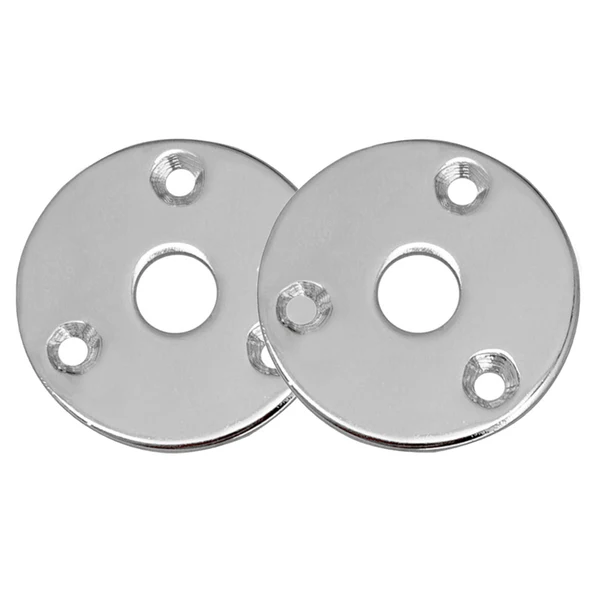 Prestigious Maxbell Round Jack Plate Cover fr Les Paul or Tele Style Electric Guitar Bass Silver Verified