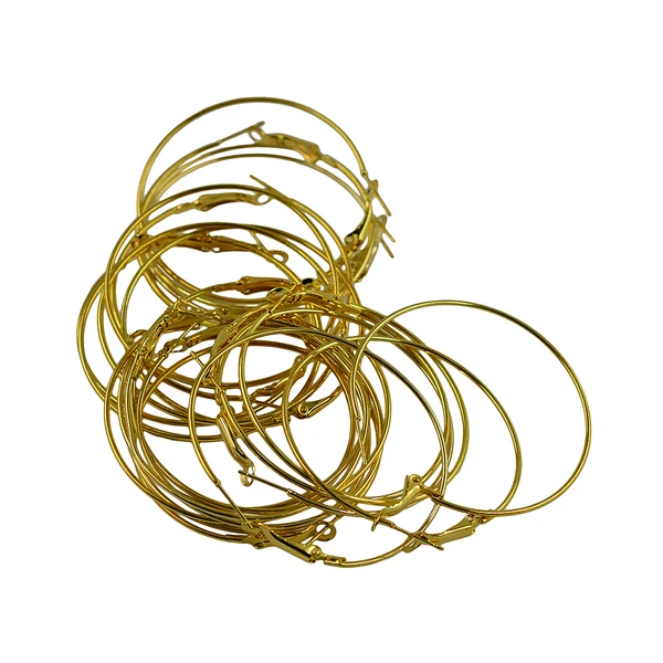 Durable Maxbell 40pcs 50mm Wine Glass Charm Rings Leverback Earring Beading Hoop Party Favor Safe