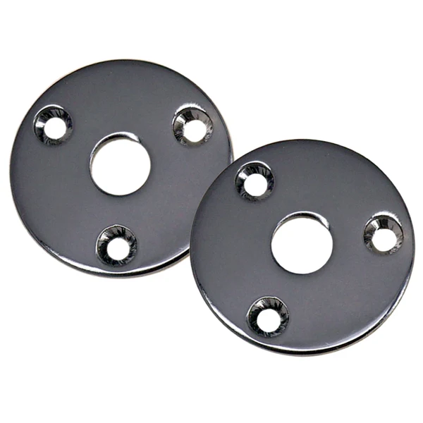 Breathable Maxbell Round Jack Plate Cover fr Les Paul or Tele Style Electric Guitar Bass Black Recyclable