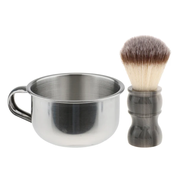 Powerful Maxbell Barber Shave Set Men's Nylon Hair Shaving Brush Soap Mug Bowl Beard Cleaning Effective