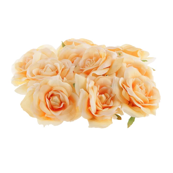 Easy-to-Use Maxbell Rose Artificial Single Side Flower DIY Wedding Hair Clip Light Orange Versatile