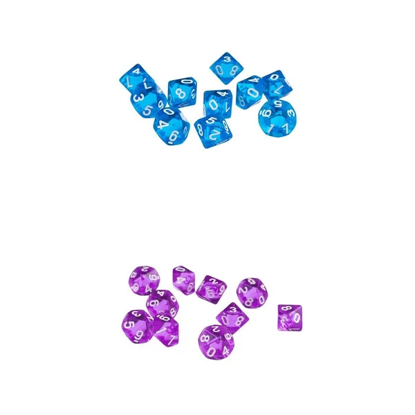 Dependable Maxbell 20 Pieces 10 Sided Dice D10 Transparent Polyhedral Dice for Dungeons and Dragons Games Blue Purple High-Grade